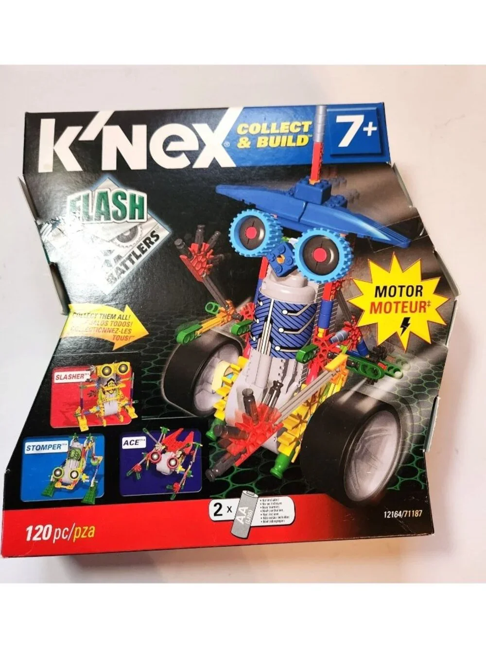 Bot Building Set KNex Flash Slasher Stomper Combo 120 Pieces  Motorized STEM toy